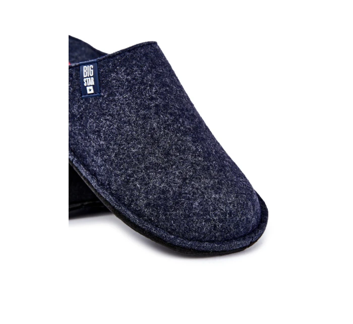 Klasické pánské pantofle Big Star model 21601053 Námořnická modrá - Big Star Shoes Klasické pánské pantofle Big Star model 21601053 Námořnická modrá - Big Star Shoes