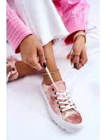 Módní nízké tenisky Big Star LL274044 růžovo-béžová Módní nízké tenisky Big Star LL274044 růžovo-béžová