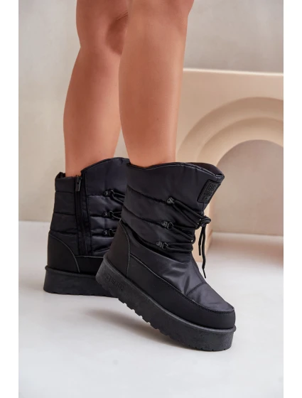 Sněhule na platformě se zipem Big Star model 21678314 Černé - Big Star Shoes