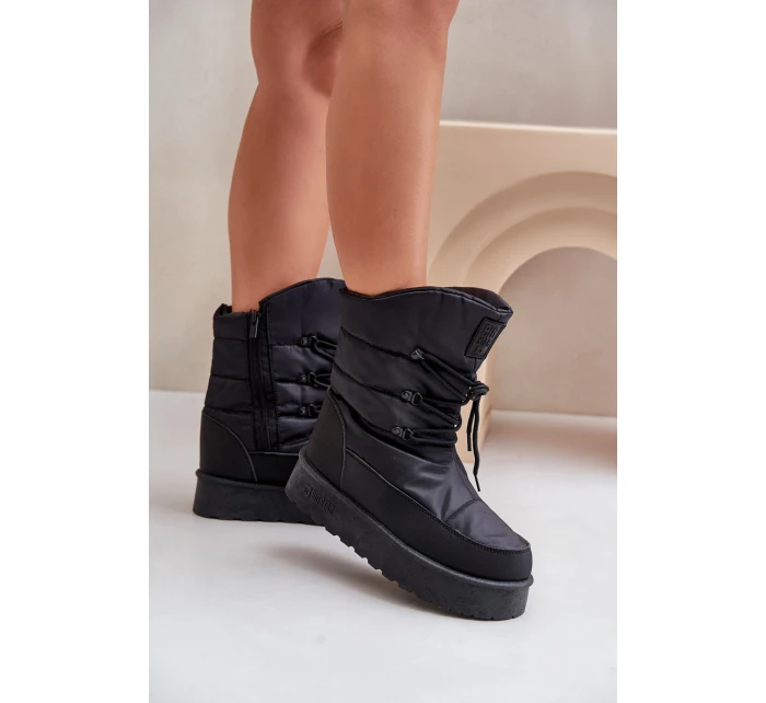 Sněhule na platformě se zipem Big Star model 21678314 Černé - Big Star Shoes