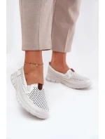 Baletky Z Přírodní Kůže  Bílé model 21690858 - VINCEZA