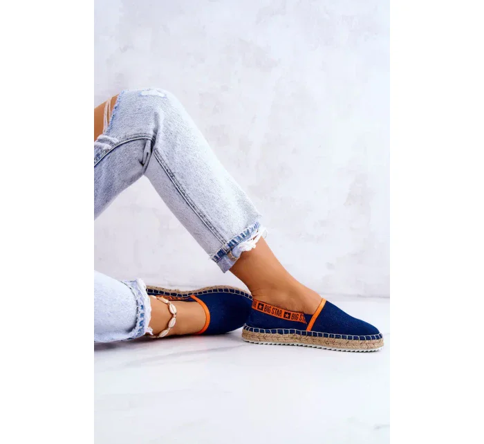 Dámské espadrilky Slip-on Big Star - tmavě modré Dámské espadrilky Slip-on Big Star - tmavě modré