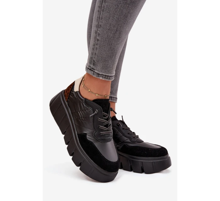 Dámské sportovní tenisky na platformě Vinceza – černé Dámské sportovní tenisky na platformě Vinceza – černé