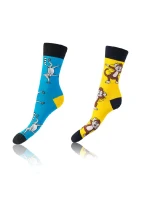 Veselé ponožky 2 páry CRAZY SOCKS 2x - BELLINDA - šedá