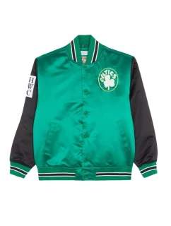Mitchell & Ness NBA Boston Celtics Primetime Heavyweight Satin Jacket Vintage Logo Celtics M JK8453-BCEKYGN pánské
