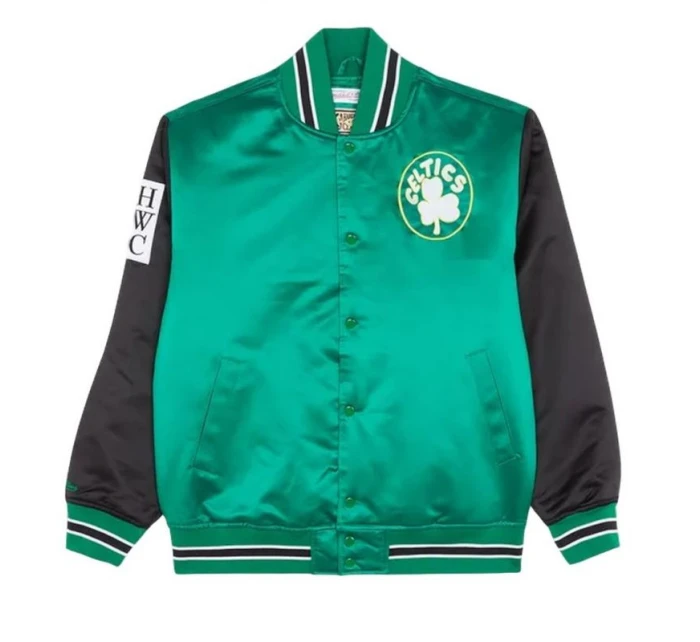 Mitchell & Ness NBA Boston Celtics Primetime Heavyweight Satin Jacket Vintage Logo Celtics M JK8453-BCEKYGN pánské Mitchell & Ness NBA Boston Celtics Primetime Heavyweight Satin Jacket Vintage Logo Celtics M JK8453-BCEKYGN pánské