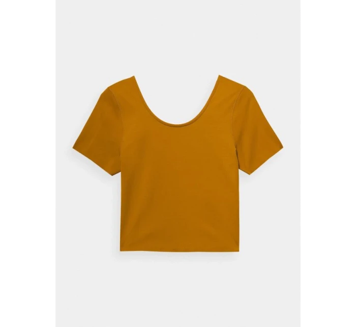 Dámské rychleschnoucí tričko na jógu 4F crop top