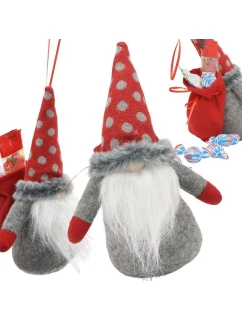 DEKORATIVNÍ ZRCADLO S DÁRKOVÝM SÁČKEM 20CM ČERVENÉ