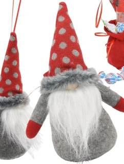 DEKORATIVNÍ ZRCADLO S DÁRKOVÝM SÁČKEM 20CM ČERVENÉ