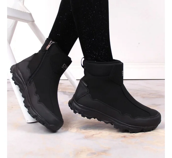 DK Jr DK58A nepromokavé zateplené sněhové boty černé DK Jr DK58A nepromokavé zateplené sněhové boty černé