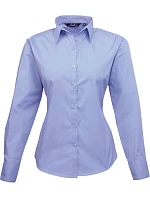 PR 300 Popelínová halenka s dlouhým rukávem model 22480075 mid blue - Premier PR 300 Popelínová halenka s dlouhým rukávem model 22480075 mid blue - Premier