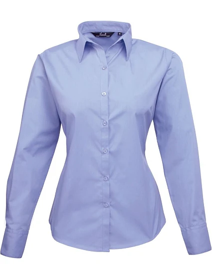 Premier PR 300 Popelínová halenka s dlouhým rukávem 39.0300 mid blue Premier PR 300 Popelínová halenka s dlouhým rukávem 39.0300 mid blue