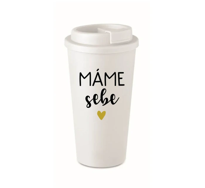 MÁME SEBE - bílý termohrnek 475 ml