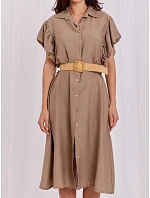 Dámské šaty MI SK 82970.86 khaki - Milady Dámské šaty MI SK 82970.86 khaki - Milady