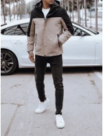 Pánská zimní bunda s kapucí béžová FashionStreet TX4897