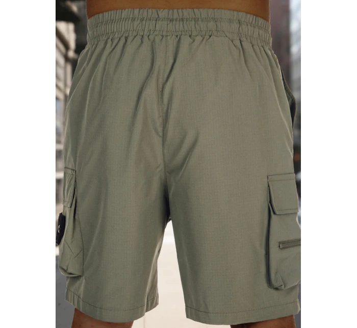 Pánské látkové bojové šortky zelené FashionStreet SX2504