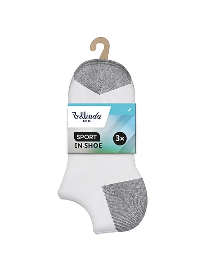 Pánské kotníkové ponožky 3 páry SPORT MEN IN-SHOE 3x - BELLINDA - bílá Pánské kotníkové ponožky 3 páry SPORT MEN IN-SHOE 3x - BELLINDA - bílá