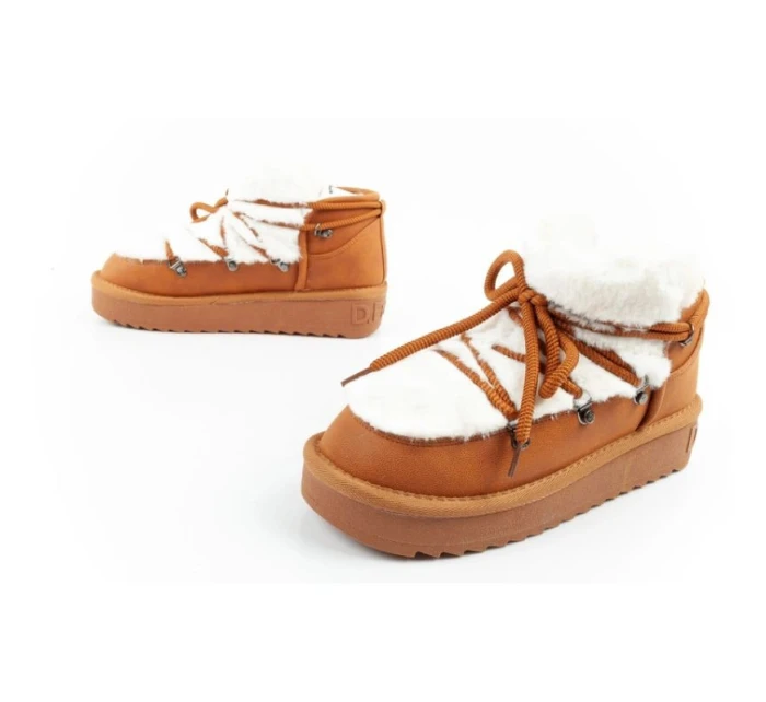 dámské sněhové boty zimní módní model 21395332 zateplené hnědé pro kotníkové dámské - D.Franklin