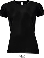 SOL'S Sporty Women Dámské raglánové sportovní tričko 25.1159 black