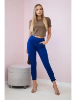 Barevné džínové kalhoty s chrpovou mašlí