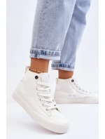 Dámské vysoké tenisky Big Star Bílé model 21610396 - Big Star Shoes Dámské vysoké tenisky Big Star Bílé model 21610396 - Big Star Shoes