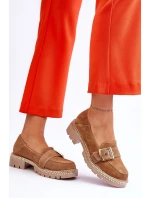 Módní semišové mokasíny tmavě béžové Eloisa Módní semišové mokasíny tmavě béžové Eloisa