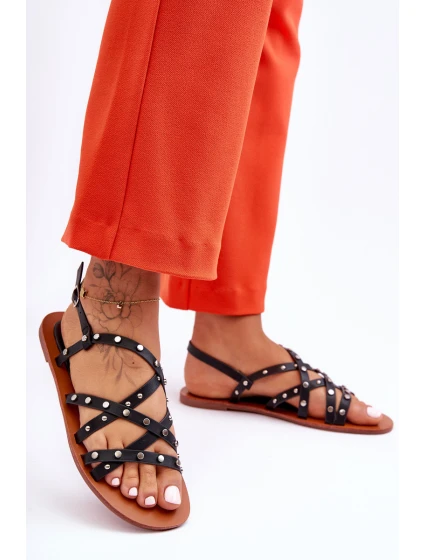 Dámské Sandály S Ozdobami Černá model 21627741 - Boto Dámské Sandály S Ozdobami Černá model 21627741 - Boto