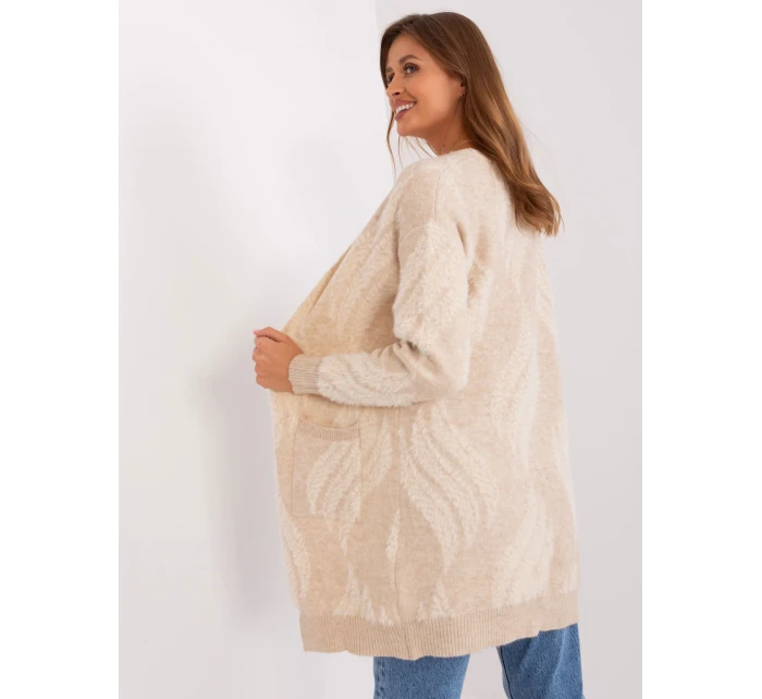 Sweter AT SW model 18990859 jasny beżowy - FPrice Sweter AT SW model 18990859 jasny beżowy - FPrice