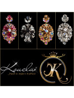Elegant statement crystal / rhinestone earrings