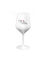 PROTOŽE BÝT model 22166777 NENÍ PRDEL bílá nerozbitná sklenice na víno 470 ml - Giftela PROTOŽE BÝT model 22166777 NENÍ PRDEL bílá nerozbitná sklenice na víno 470 ml - Giftela