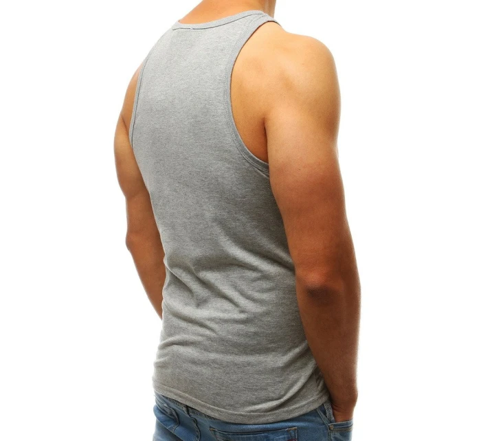 Pánské tílko bez potisku šedé model 21962221 - Dstreet