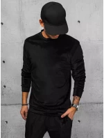 Pánská černá velurová mikina FashionStreet BX5534
