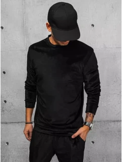 Pánská černá velurová mikina FashionStreet BX5534