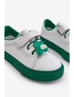 Dětské Tenisky Boty S Prstíkem Bílo-Zelené Pennyn Dětské Tenisky Boty S Prstíkem Bílo-Zelené Pennyn