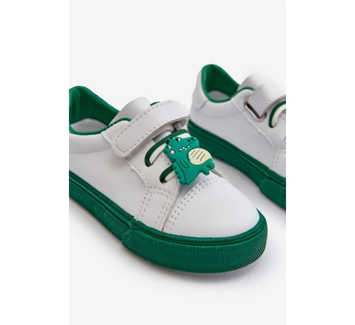Dětské Tenisky Boty S Prstíkem Bílo-Zelené Pennyn Dětské Tenisky Boty S Prstíkem Bílo-Zelené Pennyn