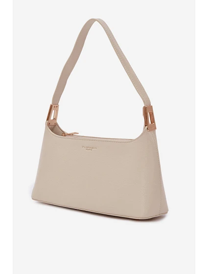 Kožená kabelka Tielle světle béžová