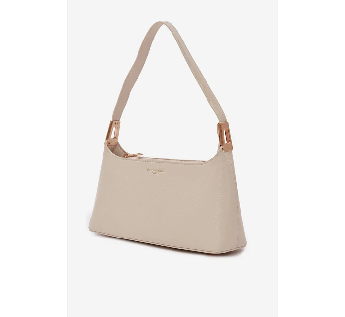 Kožená kabelka Tielle světle béžová