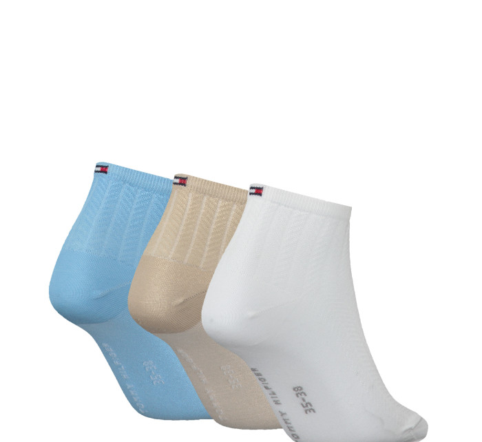 Ponožky Tommy Hilfiger 3Pack 701222654001 Bílá/béžová/modrá
