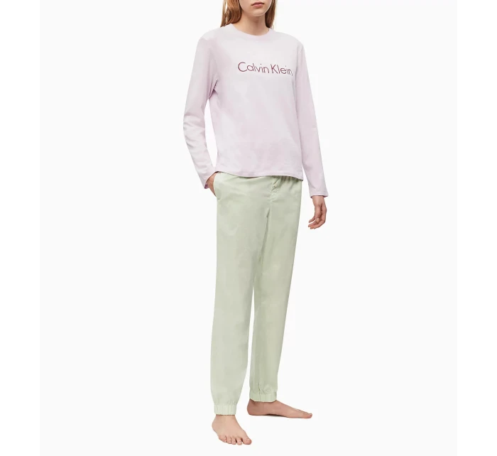 Dámské pyžamové kalhoty QS5934E-FPV zelená - Calvin Klein