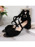 Černé sandály na jehlovém podpatku W model 21777516  Sergio Leone - Inny