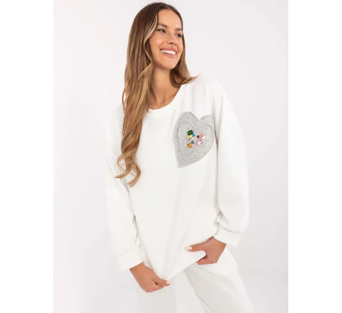 Bluza DHJ BL model 20857399 ecru - FPrice Bluza DHJ BL model 20857399 ecru - FPrice