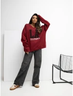 Bluza RV BL model 21777676 bordowy - FPrice Bluza RV BL model 21777676 bordowy - FPrice