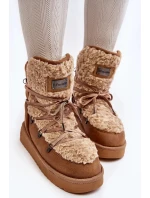 Vodotěsné boty na platformě D.Franklin Hnědá Vodotěsné boty na platformě D.Franklin Hnědá