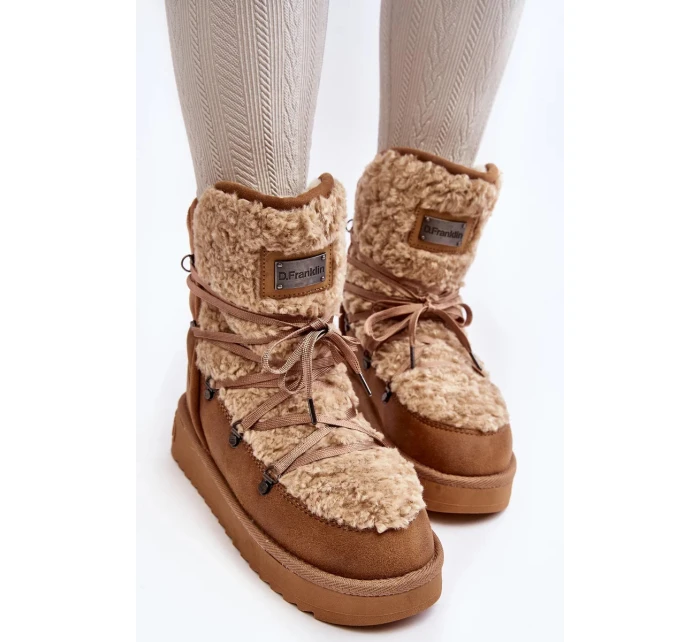 Vodotěsné boty na platformě D.Franklin Hnědá Vodotěsné boty na platformě D.Franklin Hnědá