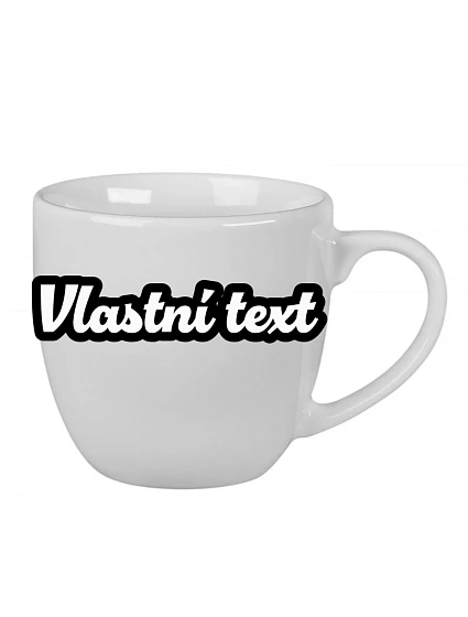 Personalizovaný keramický hrníček 400 ml s vlastním textem s obrysem