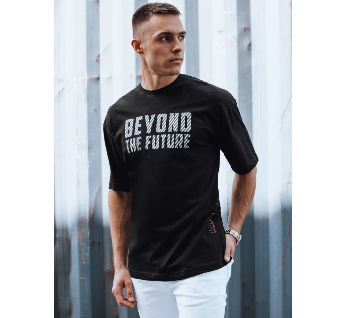 Pánské černé tričko FashionStreet RX5526