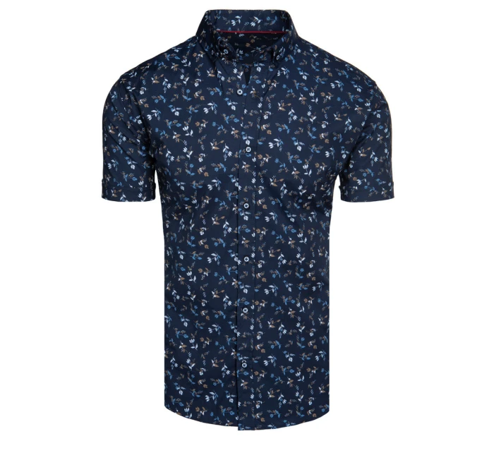 Pánská tmavě modrá košile s krátkým rukávem Dstreet model 21989535 - FashionStreet