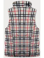 Světle béžová oboustranná dámská vesta model 18471356 - Miss TiTi Světle béžová oboustranná dámská vesta model 18471356 - Miss TiTi