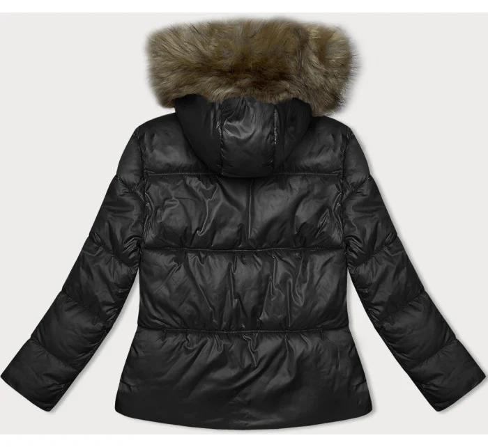 Černá dámská bunda se střihem typu model 21248007 - S'WEST Černá dámská bunda se střihem typu model 21248007 - S'WEST