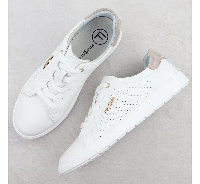 Filippo bílá kožená sportovní polobotka DP6738 Filippo bílá kožená sportovní polobotka DP6738